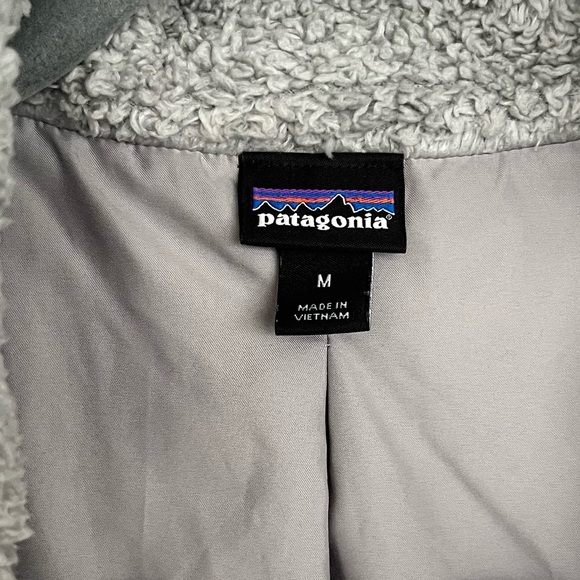 Patagonia Women’s Los Gatos Fuzzy Fleece Vest-Grey Size Medium - Picture 2 of 8